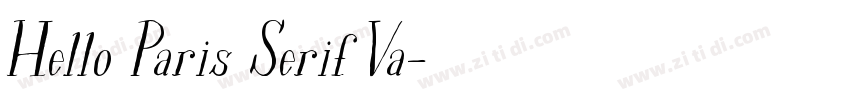 Hello Paris Serif Va字体转换